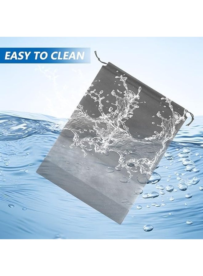 Large Travel Storage Shoe Bag 12pcs Portable Shoe Bag Dust proof Shoe Organizer Bags for Men and Women Shoes Black Grey - Image 1