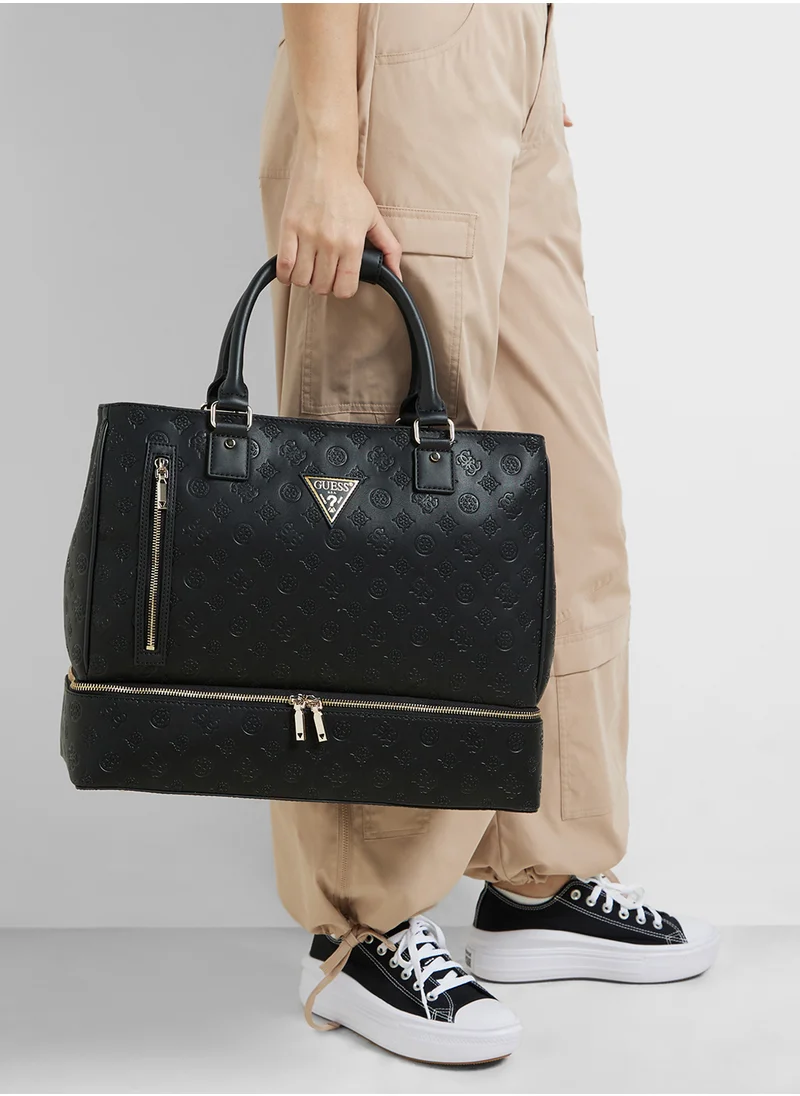 GUESS Wilder Zip Bottom Shopper Tote Bag