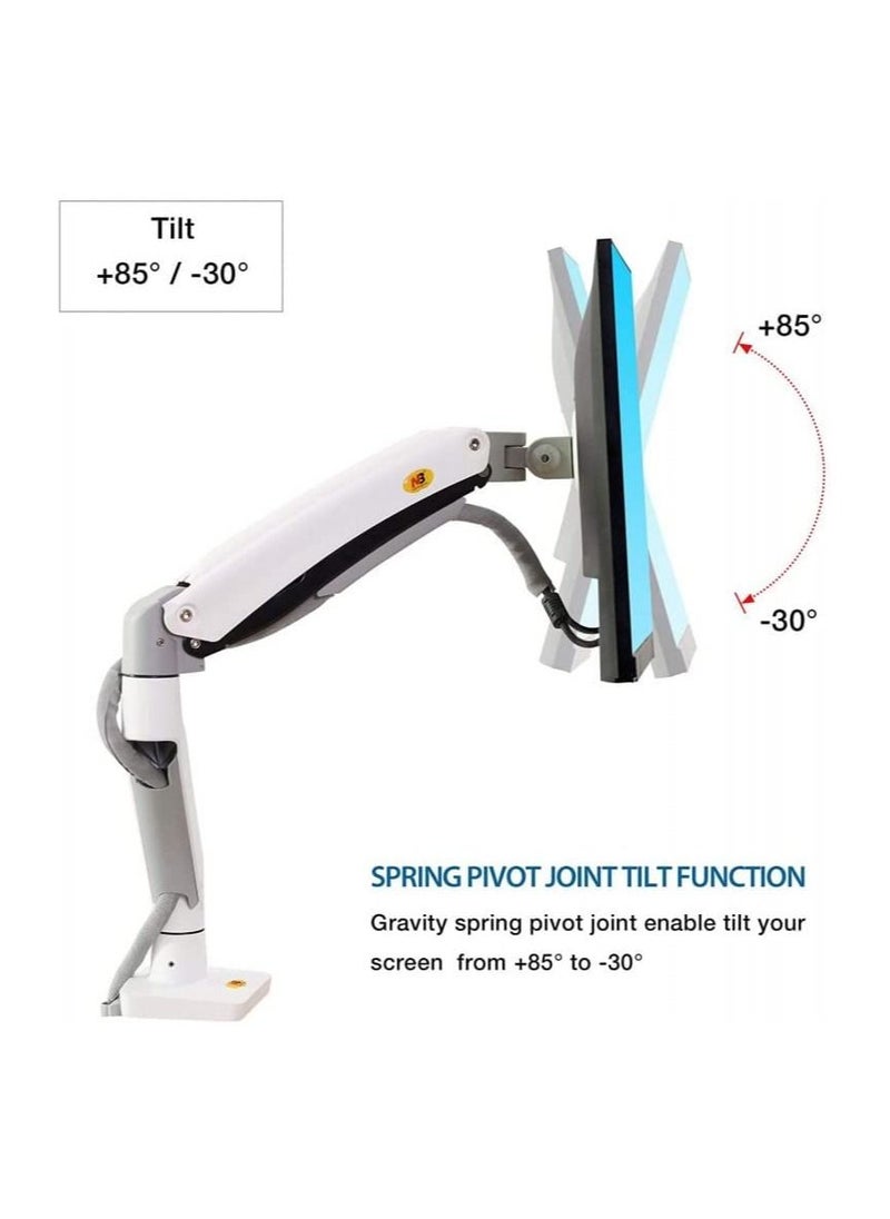 Generic - N B Monitor Desk Mount With Articulating Gas Spring Monitor Arm For 22 35 Inch Curved Computer Monitors Height Adjustable Monitor Stand F100A B - Image 1