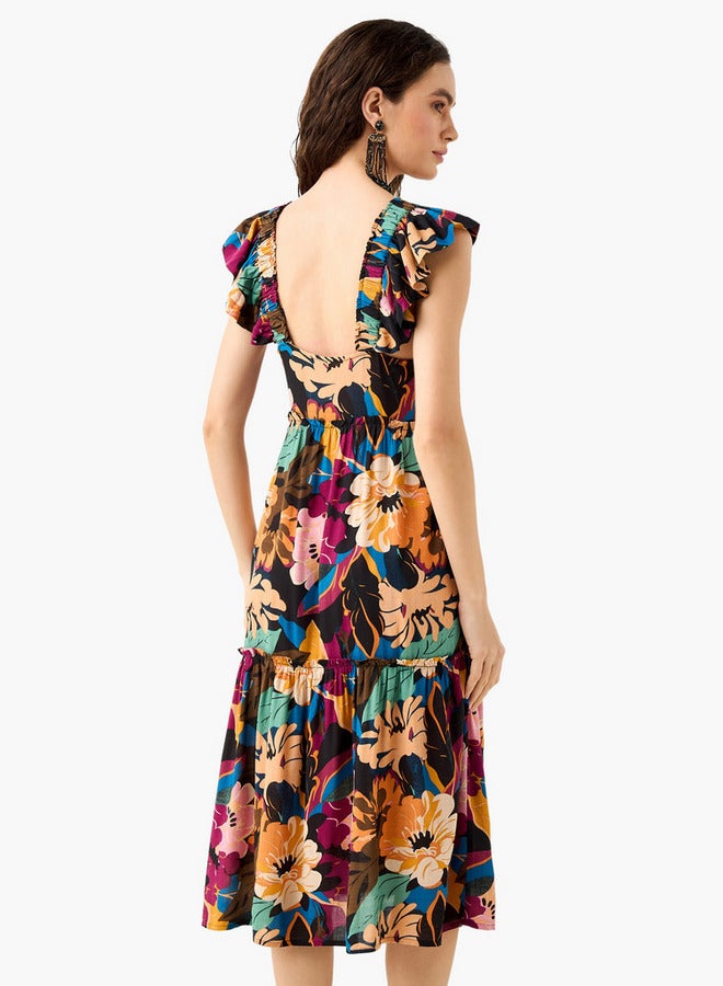 Splash FAV Floral Tiered Dress - Image 3