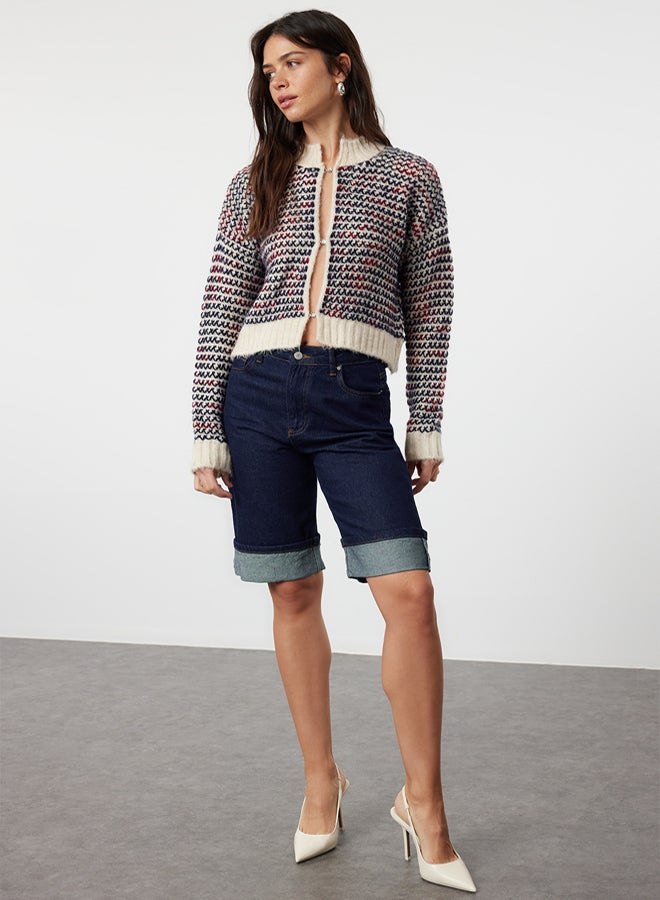 trendyol Gradient Knitwear Cardigan - Stone Soft Texture - Image 2