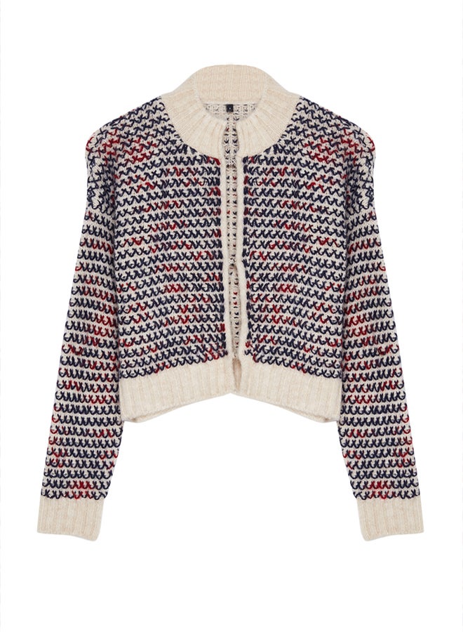 trendyol Gradient Knitwear Cardigan - Stone Soft Texture - Image 5