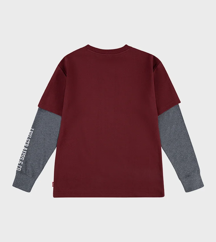 Levi's Big Boys Hangdown Long Sleeve Tee