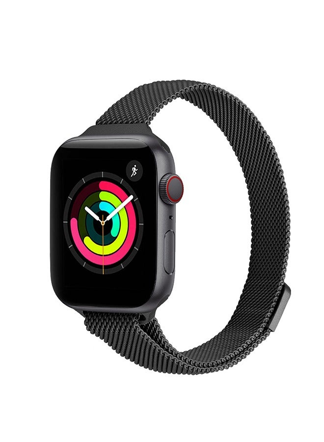 Men Women Stainless Steel Metal Replacement Strap for Apple 9 8 7  38mm 40mm 41mm Slim Milanese Watch Band - Image 3