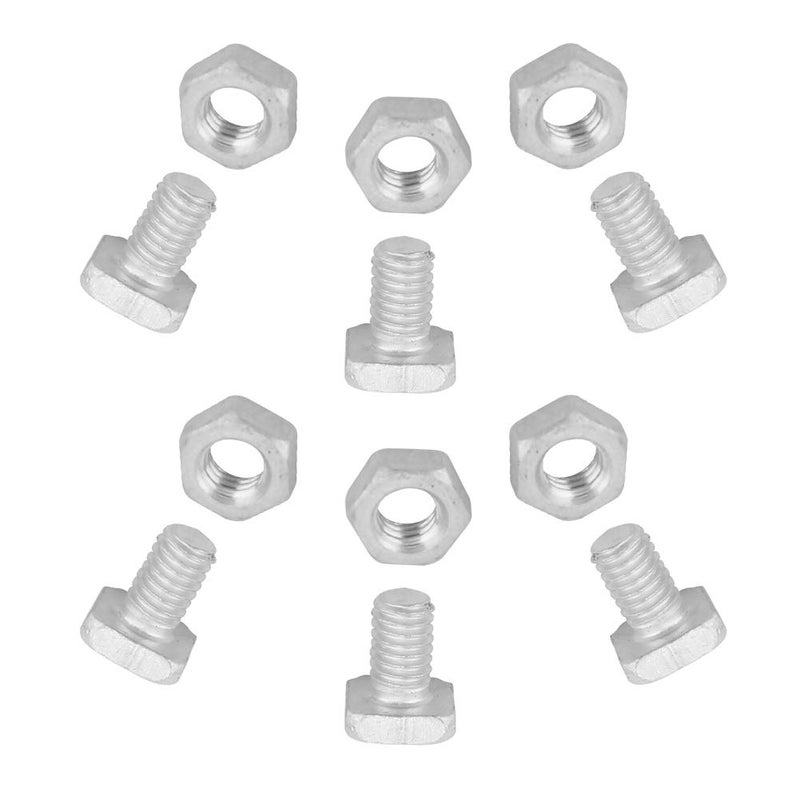 50 pcs Aluminium M6X12 Bolts+50 Pcs M6 Nuts Tool Accessory Set for Outdoor Plant Gardening Greenhouse - Image 1