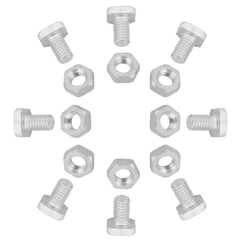 50 pcs Aluminium M6X12 Bolts+50 Pcs M6 Nuts Tool Accessory Set for Outdoor Plant Gardening Greenhouse - Image 3