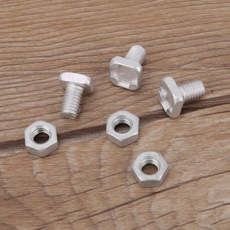 50 pcs Aluminium M6X12 Bolts+50 Pcs M6 Nuts Tool Accessory Set for Outdoor Plant Gardening Greenhouse - Image 2