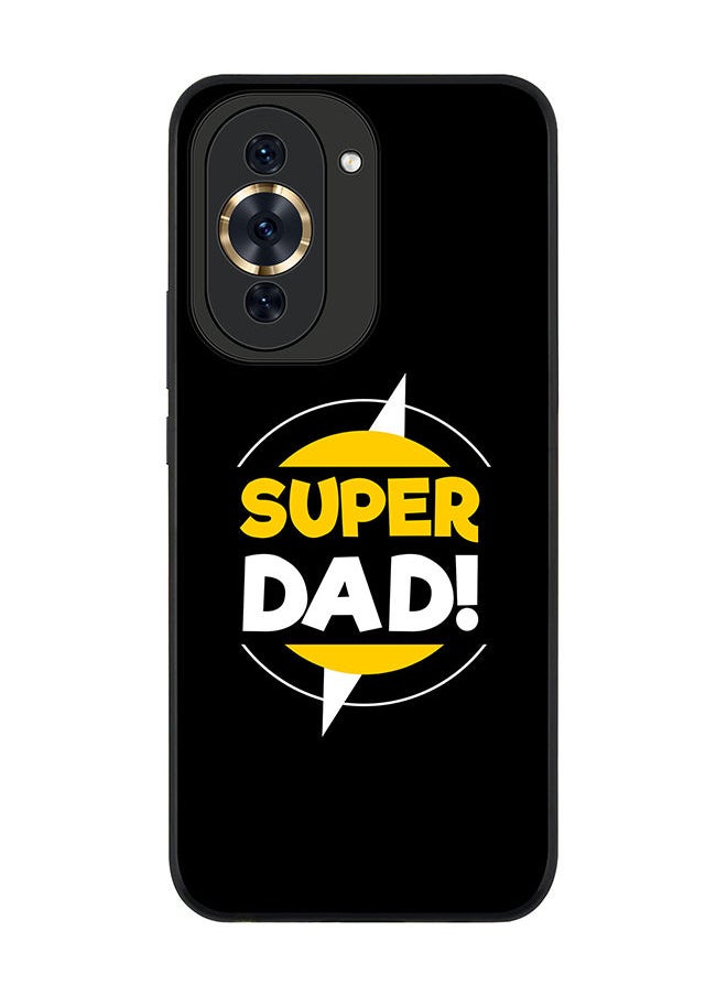 Stylizedd - Rugged Black edge case for Huawei nova 10 Pro Slim fit Soft Case Flexible Rubber Edges Anti Drop TPU Gel Thin Cover - Super Dad - Image 1