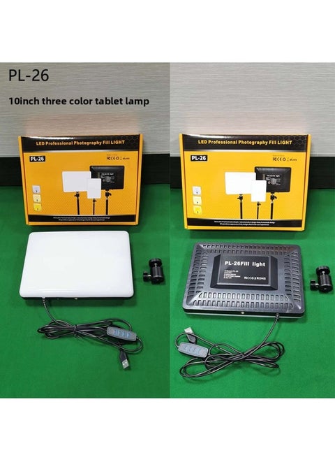 10 Inch Flat Panel Light Live Photography Short Video Background Fill Light Colorful RGB Adjustment 14 Inch Square Fill Light-Specifications:10-inch Three-color Flat Panel Lamp (wire Control)