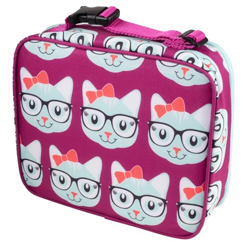 Bentology Lunch Bag for Girls- Kids Insulated Durable Lunchbox Tote Fits Bento Boxes, Containers, Jars & Water Bottles- Reusable School Lunch Sleeve w Clip on Handle- Keep Food Hotter or Colder Longer - Image 1