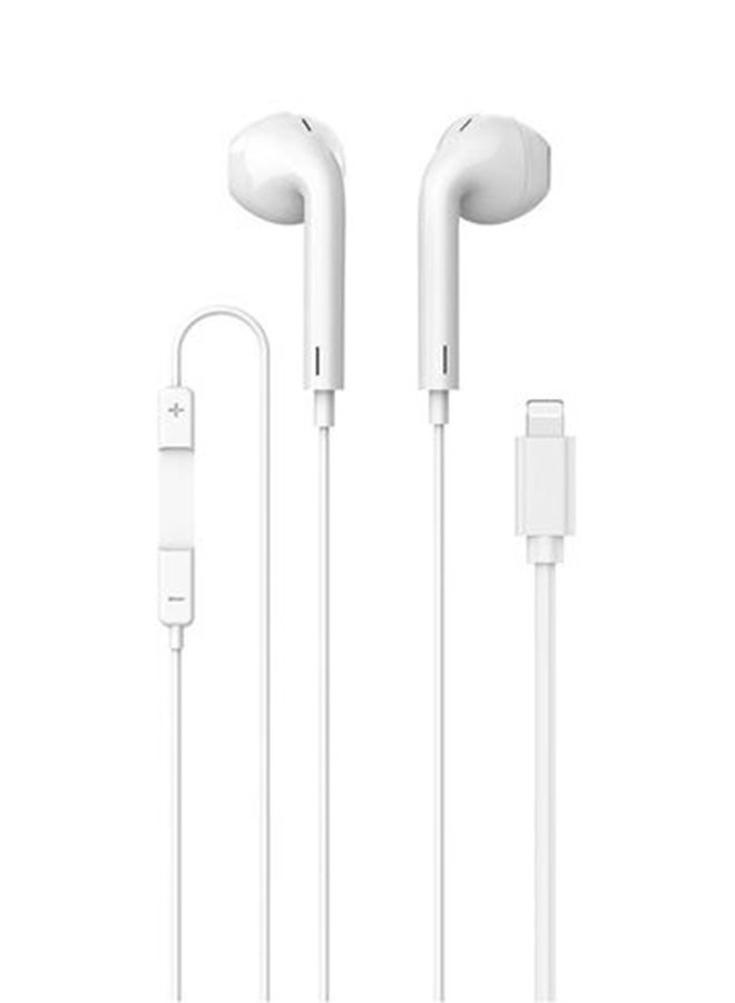 LeCtronic Lightning Wired Earphones White - Image 1