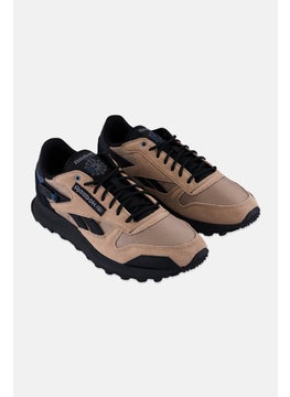 Reebok Men Classic Leather Lace Up Running Shoes, Taupe  - Image 1
