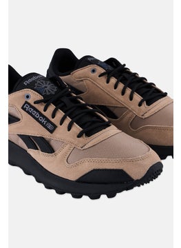 Reebok Men Classic Leather Lace Up Running Shoes, Taupe  - Image 3