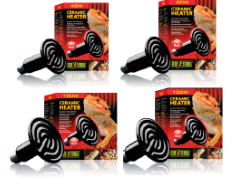 Exo Terra's Ceramic Heater - 40 W Lamp Pack for Reptile Heat, Ceramic Emitter with 150-Watt Ceramic Heat Emitter, Compatible with Exo Terra Light and Thermostat - Image 1