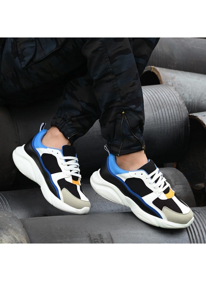 Cruiser Dynamo Chunky Sneakers for Men | Stylish Mesh Design | Lightweight & Comfortable |Casual Outfits for Boys | Durable Footwear 7 UK (2516-8) Blue - Image 2