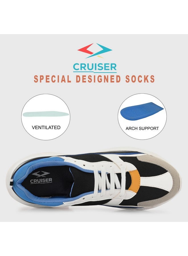Cruiser Dynamo Chunky Sneakers for Men | Stylish Mesh Design | Lightweight & Comfortable |Casual Outfits for Boys | Durable Footwear 7 UK (2516-8) Blue - Image 3