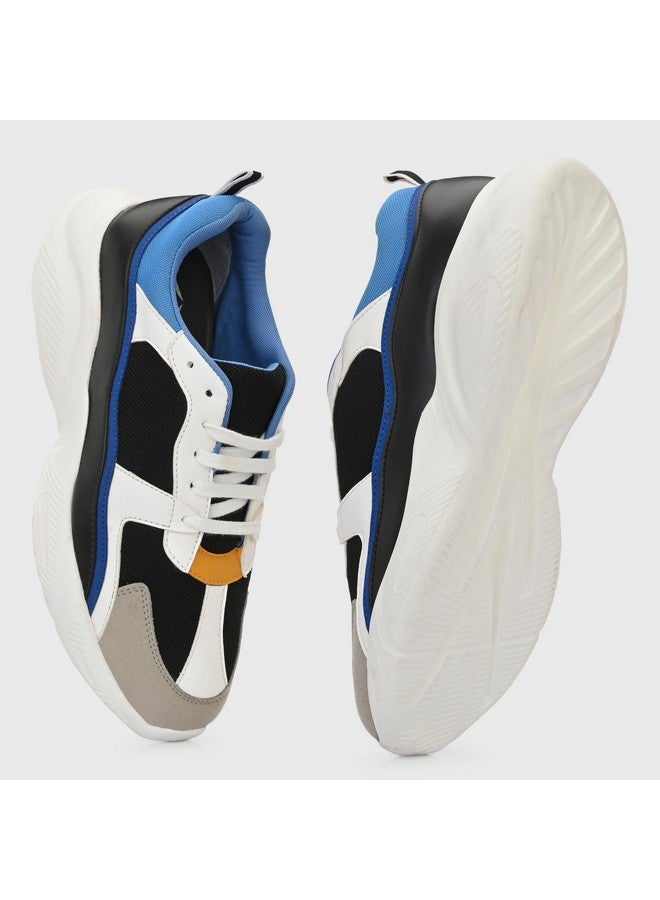 Cruiser Dynamo Chunky Sneakers for Men | Stylish Mesh Design | Lightweight & Comfortable |Casual Outfits for Boys | Durable Footwear 7 UK (2516-8) Blue - Image 5