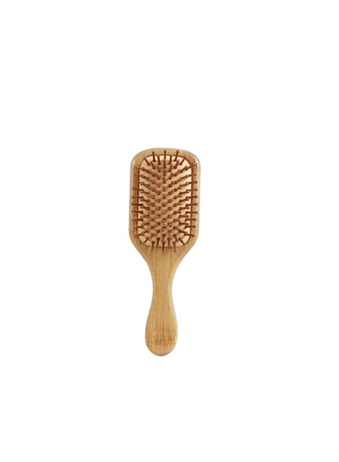Moso Bamboo Small Square Cushion Massage Hair Brush, 20cm Length - Image 1