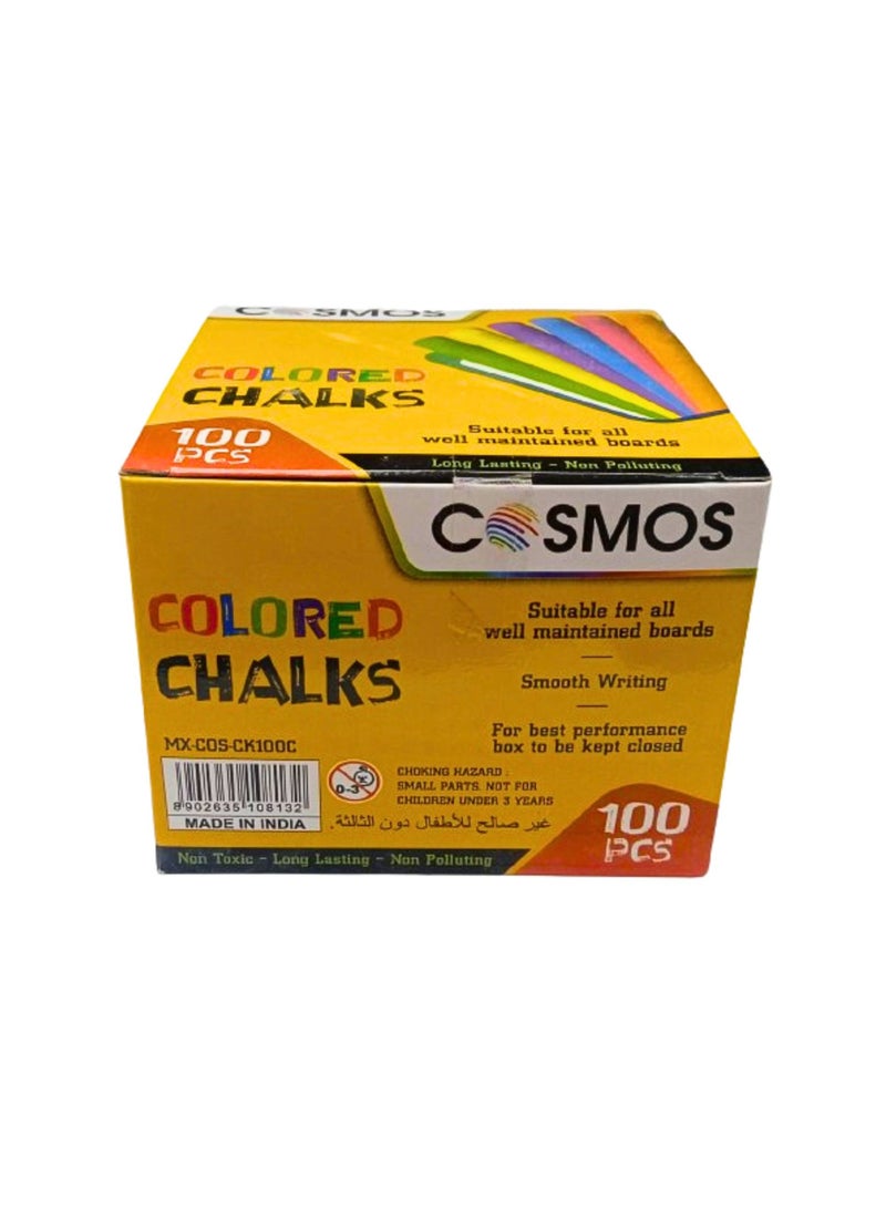 COSMOS Colored & White Chalks ( 100 pieces/bx) - Image 1