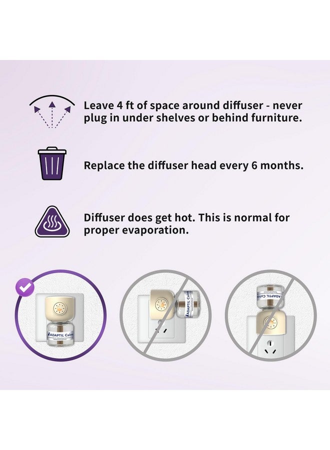Cat Calming Diffuser PlugIn, Pheremones Calming Diffuser For Cats And Dog Multicat Diffuser Starter Kit Compatible With Cat Calming Spray, Only Diffuser Head