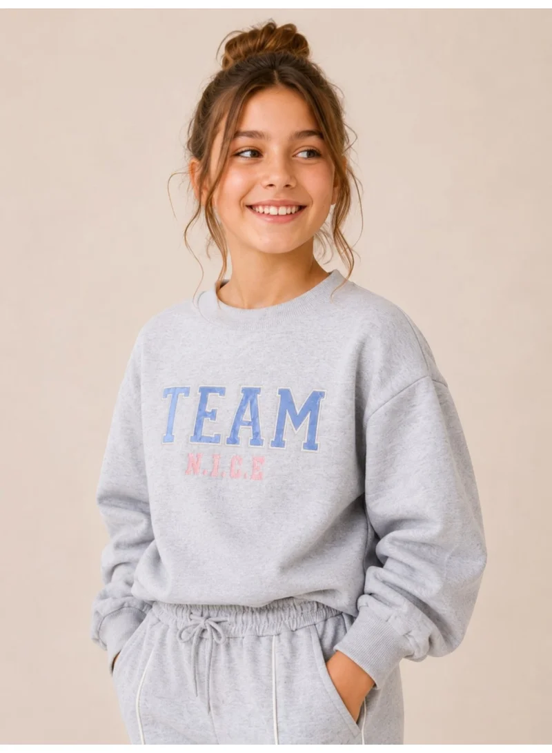 No Way Monday Girls “Team Nice” Sweatshirt & Jogger Set (2-Piece)