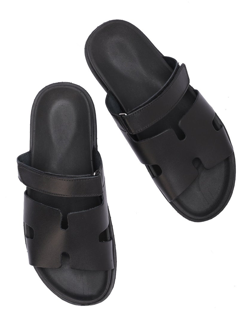 شبشب رجالي أنيق بتصميم عصري ومريح – جلد طبيعي ونعل طبي مقاوم للانزلاق متوفر بمختلف المقاسات و الالوان - Image 3