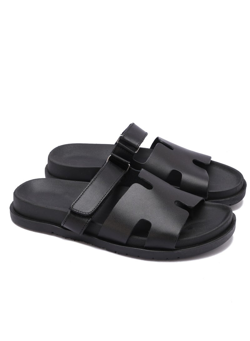 شبشب رجالي أنيق بتصميم عصري ومريح – جلد طبيعي ونعل طبي مقاوم للانزلاق متوفر بمختلف المقاسات و الالوان - Image 1