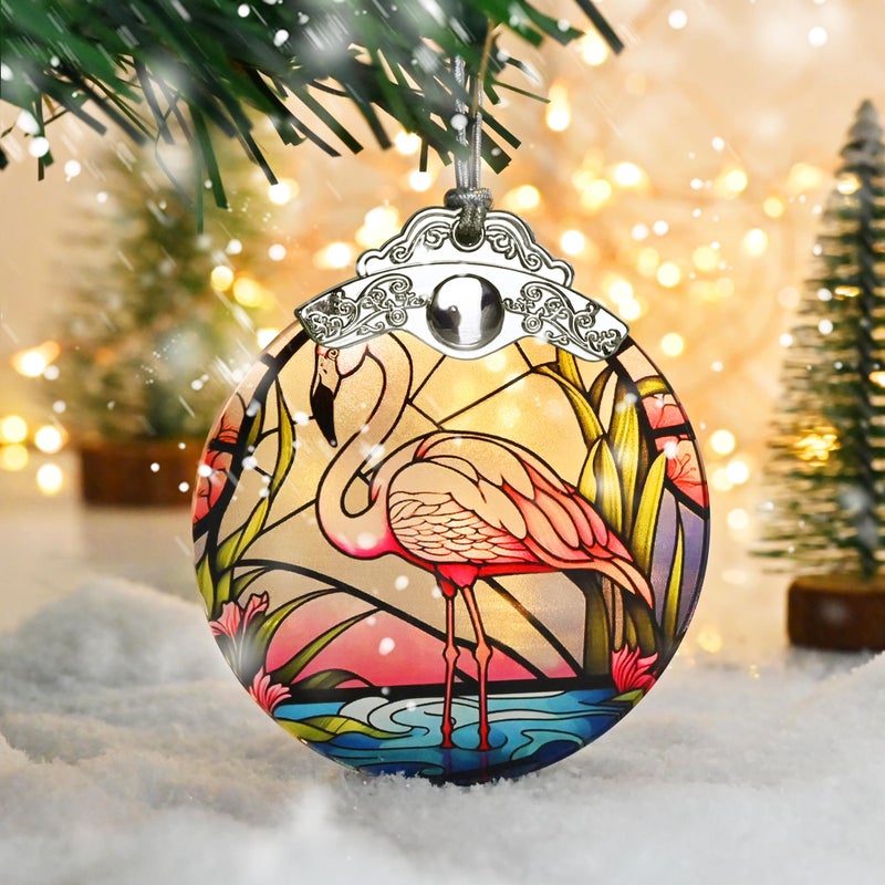 Jocidea Glass Flamingo Christmas Ornament Decorations and Xmas Homes Ideas - Image 5