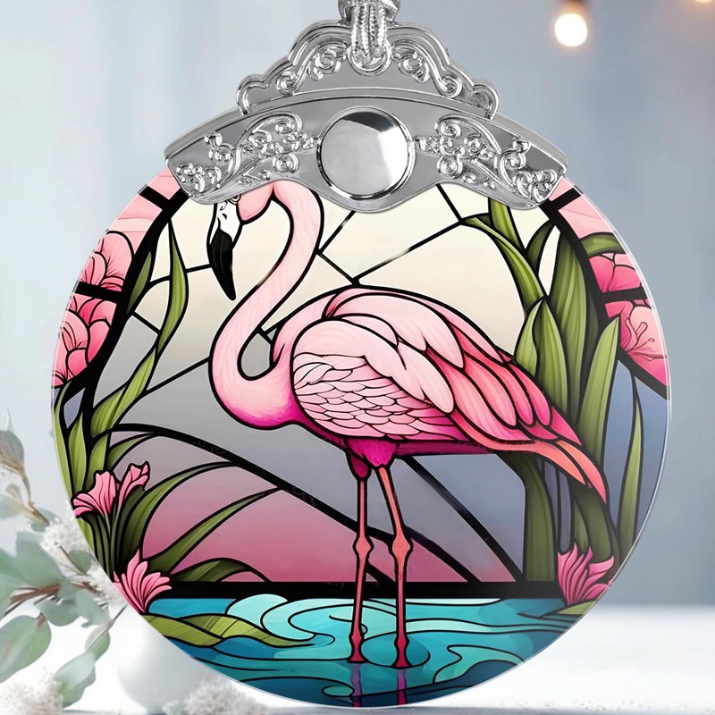 Jocidea Glass Flamingo Christmas Ornament Decorations and Xmas Homes Ideas - Image 1