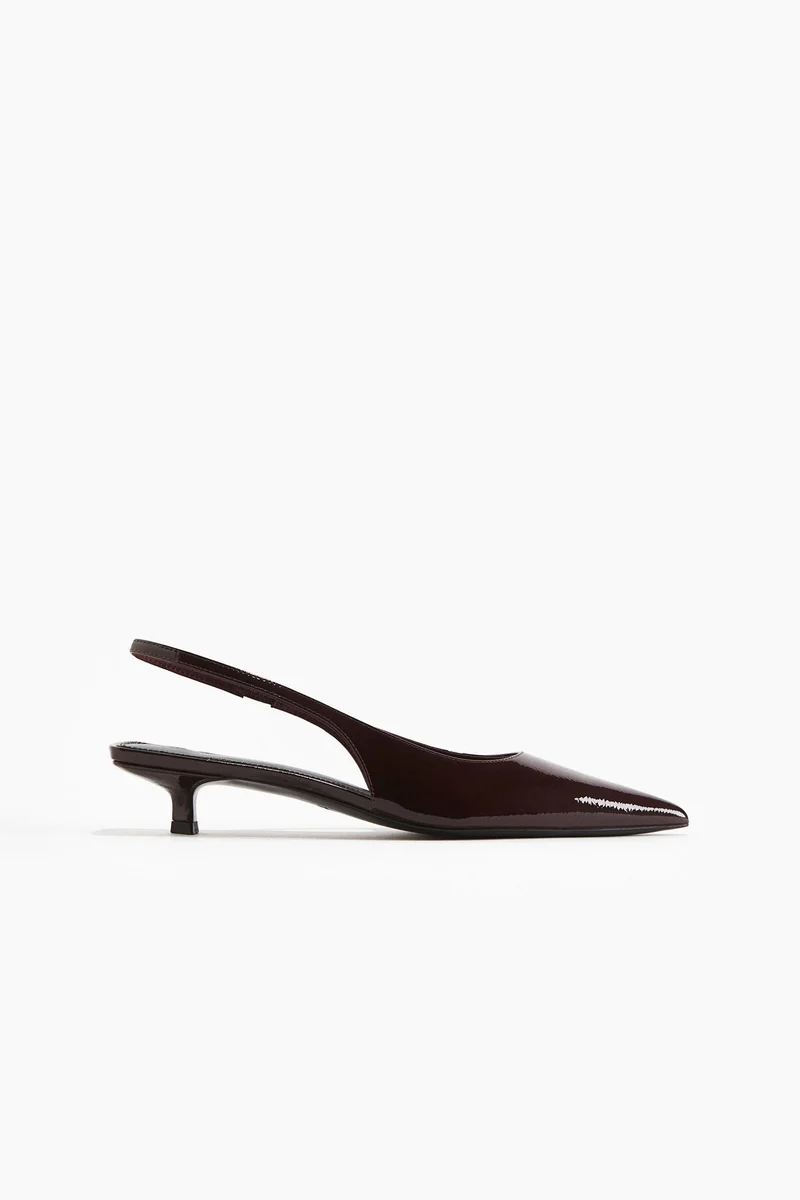 H&M Kitten-heeled pointed slingbacks