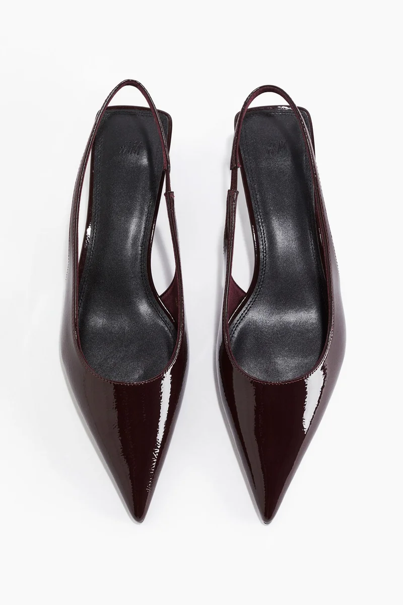 H&M Kitten-heeled pointed slingbacks