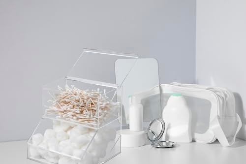 IneVibe Acrylic Dishwasher Pods & Sponge Holder w/Lids - 2 Compartment Container for Storing Detergent Tablets, Dryer Sheets, Laundry Pods for Kitchen Sink Organization - Image 5