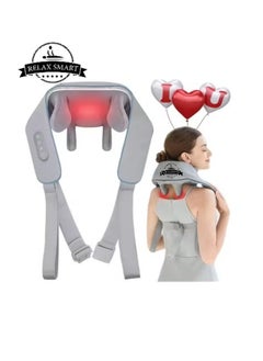 Relax Smart Shiatsu Back Neck Shoulder Massager Heated Massager For Neck, Back,Shoulder,Foot And Leg Muscle Pain Relief For Home Office And Car Use  - Image 1