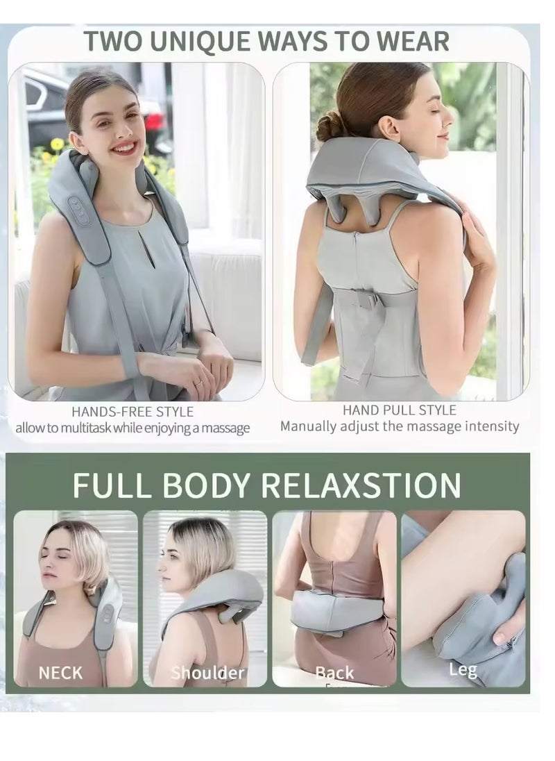 Relax Smart Shiatsu Back Neck Shoulder Massager Heated Massager For Neck, Back,Shoulder,Foot And Leg Muscle Pain Relief For Home Office And Car Use  - Image 2