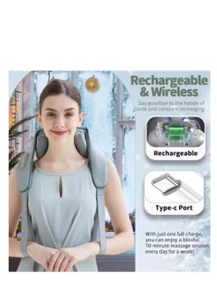 Relax Smart Shiatsu Back Neck Shoulder Massager Heated Massager For Neck, Back,Shoulder,Foot And Leg Muscle Pain Relief For Home Office And Car Use  - Image 4