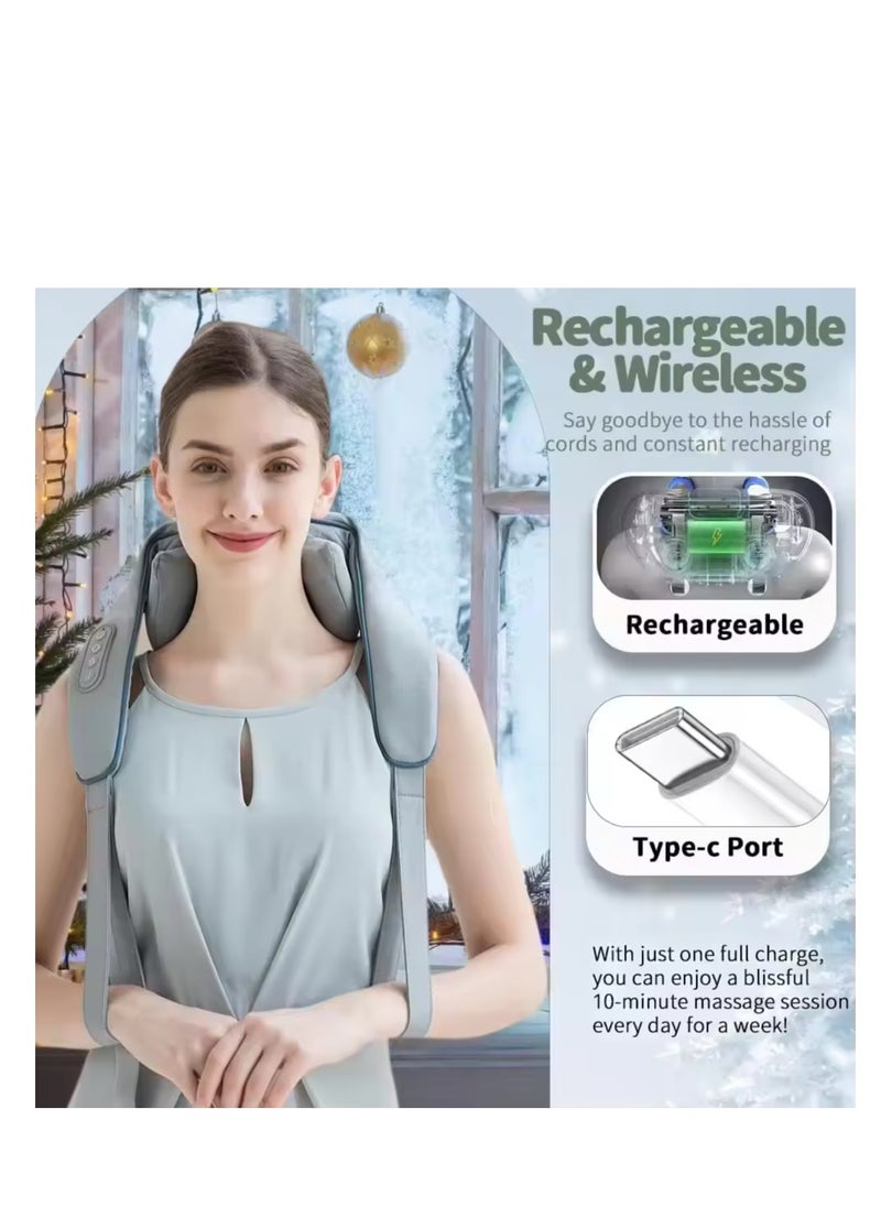 Relax Smart Shiatsu Back Neck Shoulder Massager Heated Massager For Neck, Back,Shoulder,Foot And Leg Muscle Pain Relief For Home Office And Car Use  - Image 4