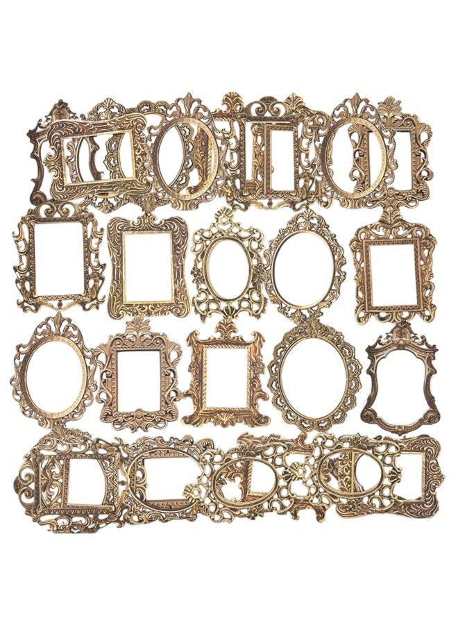 Obujopal 30Pcs Vintage Scrapbook Paper Photo Frame for Scrapbooking Junk Journal Collage Diary Embellishment DIY Photo Album DIY Craft Decoration, 10 Patterns (YSDC1) - Image 1