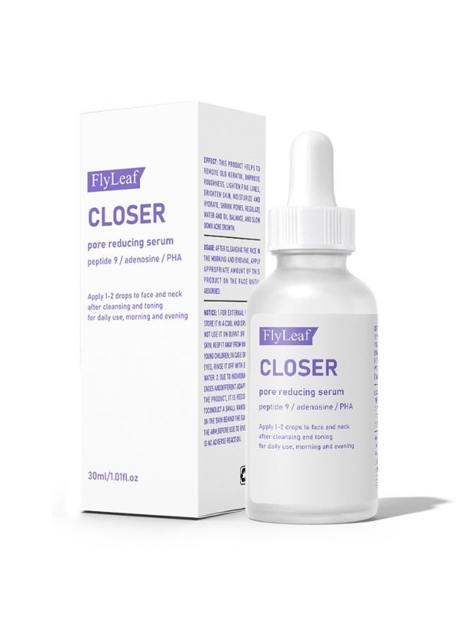 Fly Leaf Closer Pore Reducing Serum Mega Jumbo Serum 30ml Pore Minimizer, Anti-Aging, Elasticity, Hydration, Smooth Skin | 9 Peptides, Vegan Collagen, PHA | Non-Comedogenic & Dermatologically - Image 1