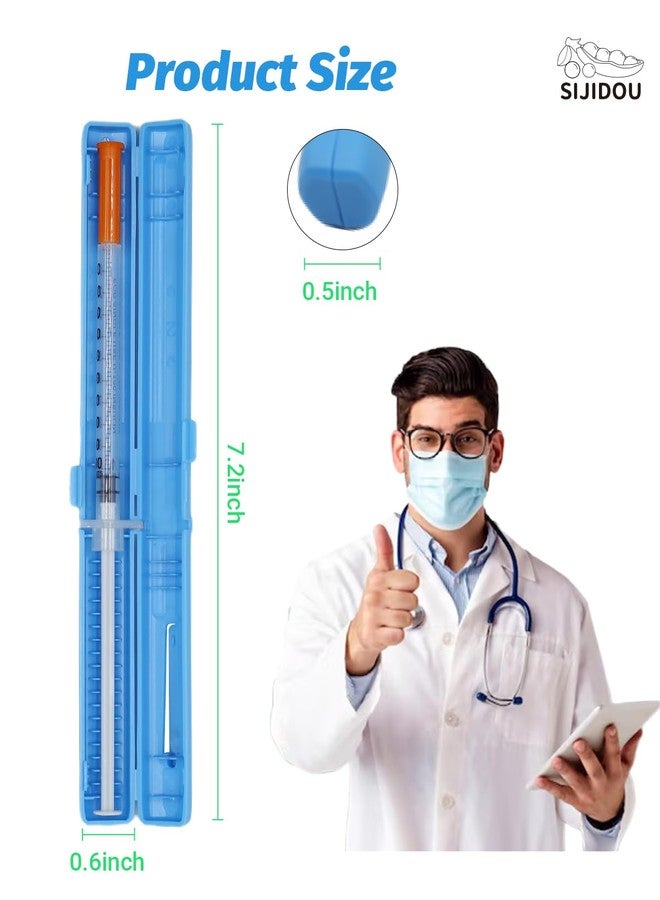 sijidou Portable Travel Insulin Case for Prefilled Syringe, Discrete Syringe Holders for Diabetes (Blue & Pink | 2 Pack) - Image 5