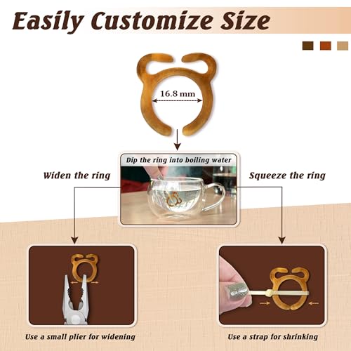 Savina Handmade Crochet Tension Ring for Finger - Adjustable Size - Horn Ring Crocheting, Knitting Yarn Ring Holder, Crochet Accessories with Box - Image 2
