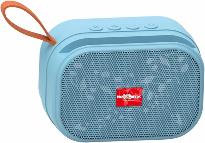 Pick Ur Needs Rechargeable Wireless 2 Side Bass Loud Speaker with USB/TF Card Support Portable 5 W Bluetooth Speaker (Blue) - Image 1