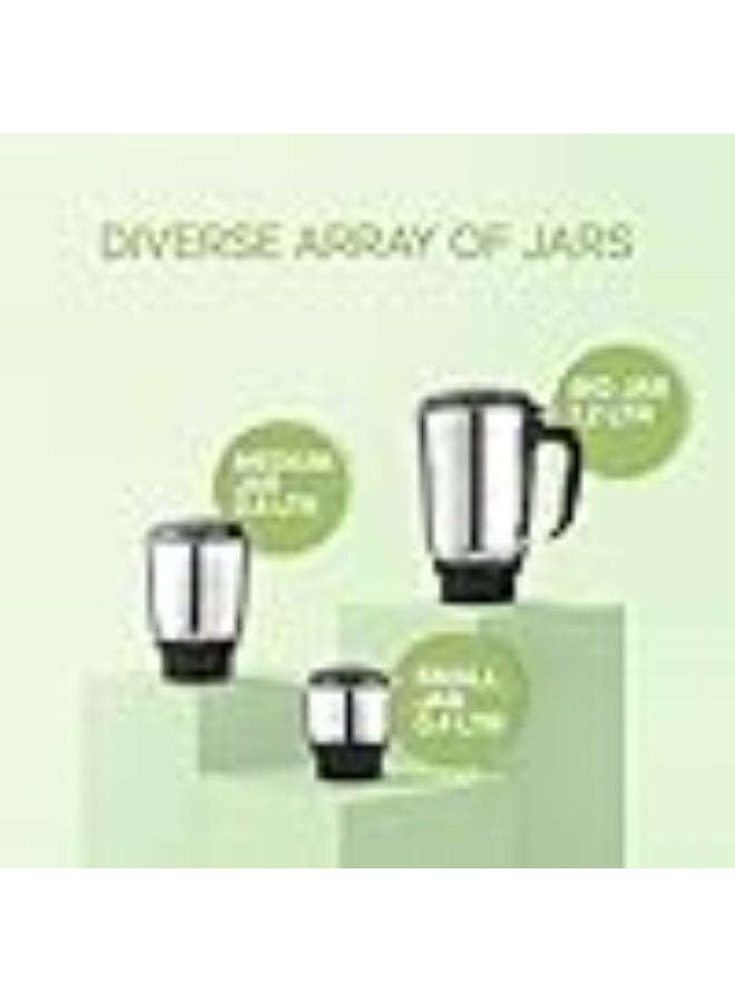 لونج واي Longway Super Dlx Mixer Grinder with Kwid 1100W Dry Iron | Up to 700 Watt Powerful Motor | 3 Jars for Grinding, Mixing, Juicing | 2 Year Warranty (Black & Gray, Combo Offer) - Image 5