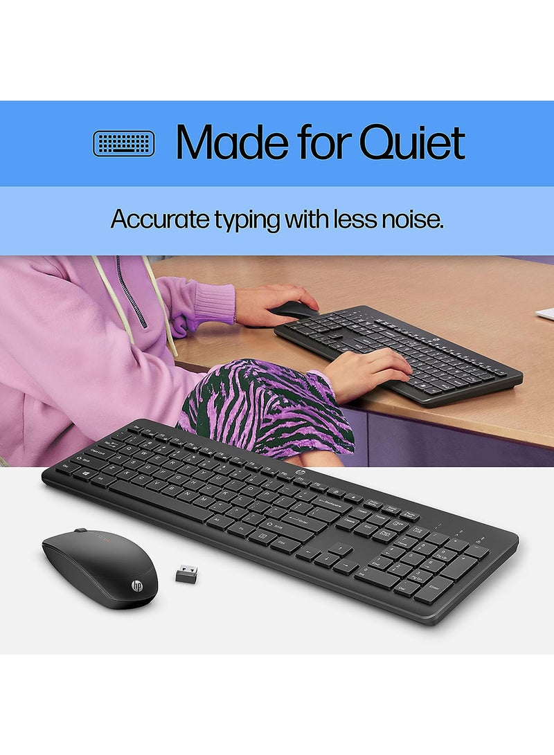 HP 230 Wireless Keyboard and Mouse Combo Set, 1600 Dpi, English, 18H24AA Black - Image 4