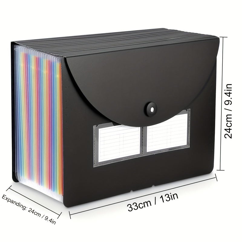 25 Pocket Expandable Plastic File Folder Organizer for A4 Letter Size Office School Home - Image 4