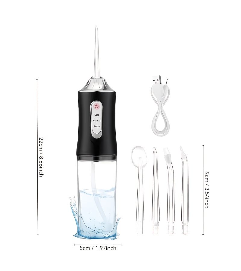 Pink Portable Rechargeable Water Flosser Oral Irrigator for Travel Home - Image 5