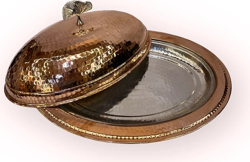 Efemir 35 cm Forged Copper Boat Bowl