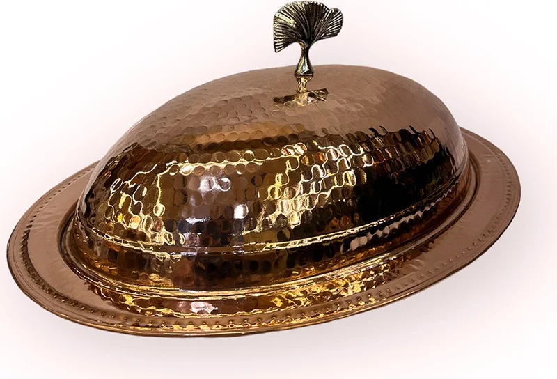 Efemir 35 cm Forged Copper Boat Bowl