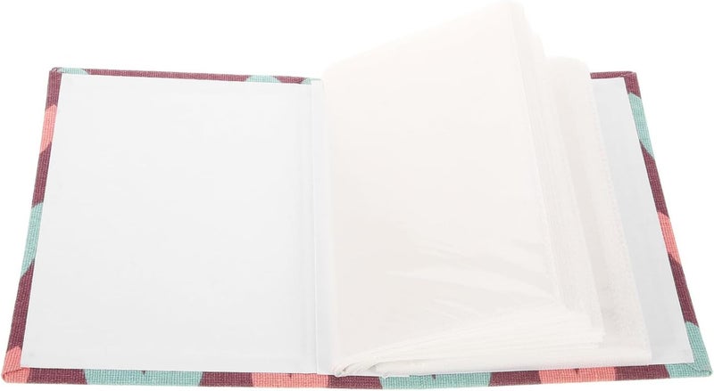 KICHOUSE Creative Cloth Cover Photo Album 6 Inch DIY Memory Photo Book with Heart Pattern, Vintage Style Family Scrapbook for Wedding and Travel - Image 1