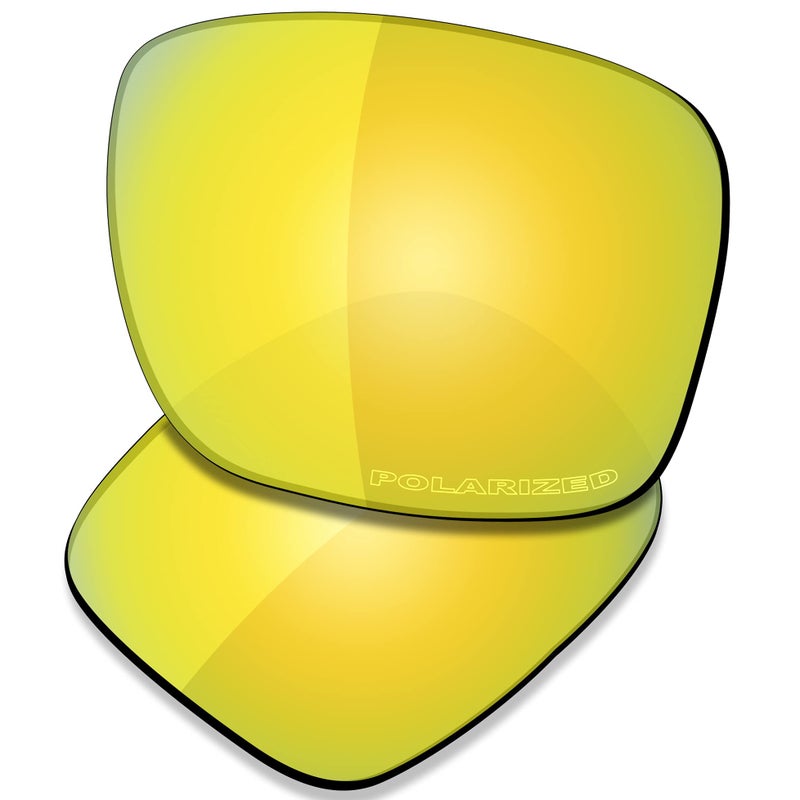 SAUCER SAUCER Premium Replacement Lenses for Oakley Holbrook OO9102 Sunglasses High Definition 24K Gold Polarized 
