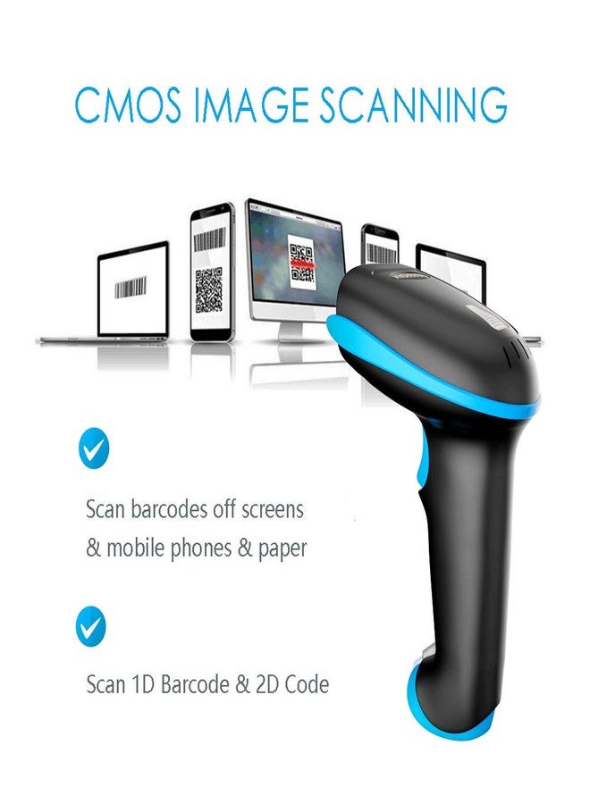 NADAMOO QR Code Scanner Wireless 2D Barcode Scanner With Stand Supports Screen Scan Handheld CMOS Imager Long Range Portable USB Bar Code Reader with Auto Sensing Read 1D 2D QR Code PDF417 Data Matrix - Image 5